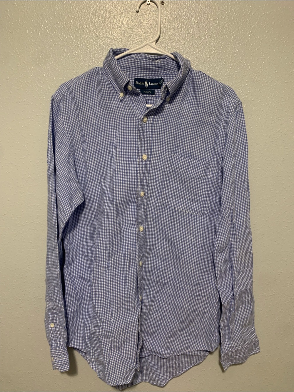 Ralph Lauren Light Blue Gingham Button-Down Shirt - Men